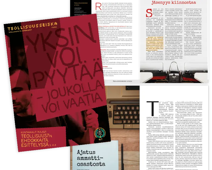 Vehreen referenssit: Teollisuus7:n jäsenlehden taittotyöt, 2015-2026